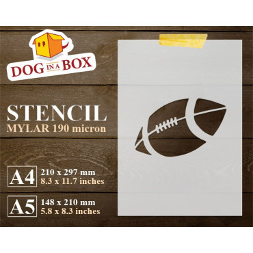 Football stencil - Reusable stencil for football wall decors, fabrics and wood signs.