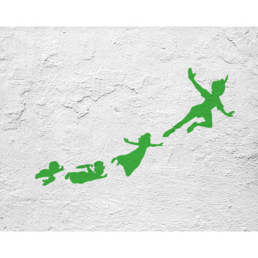 Pochoir de Peter Pan n.1 - Pochoir de Peter Pan et de dessins animés pour la décoration de pépinière et la peinture murale.