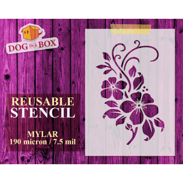 Pochoir fleurs n.4 -...