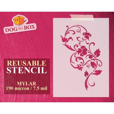 Flowers stencil n.7 - Reusable floral stencil for cake, wedding cakes, wall decors and wood signs