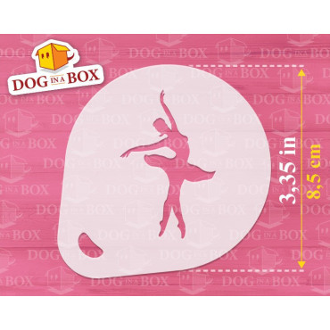 Ballerina stencils (set of 3) Cappuccino and Coffee cocoa powder decor stencil - Face Painting stencils