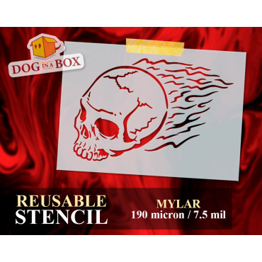 Stencil teschio di fuoco...