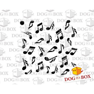 Music notes n.2 - Reusable music stencil for wall decoration, wall painting, wood signs and house decor