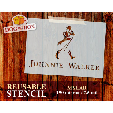 Pochoir logo Johnnie Walker...