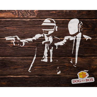 Daft Punk stencil n.1 - Reusable DJ set stencil for wood signs, wall painting, fabrics and home decor