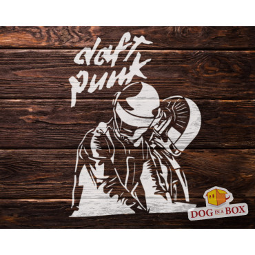 Daft Punk stencil n.2 - Reusable DJ set stencil for wood signs, wall painting, fabrics and home decor