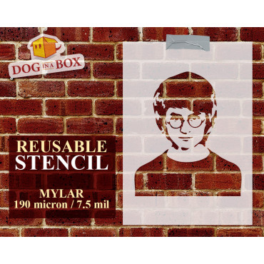 Harry Potter stencil n.1 - Famous people stencil. Geek and nerd stencil.