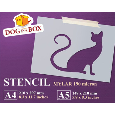 Cat stencil n.7 - Reusable veterinary stencil for wall decoration and wood signs