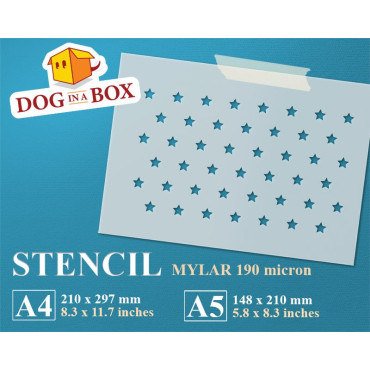 Pattern stencil n.8 - Reusable stars stencil, seamless geometric pattern for walls and fabrics