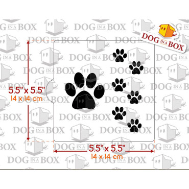 Dog Paw prints stencil n.2 - stencil for cookies and cakes - 14 x 14 cm