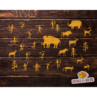 Ancient Cave Art stencil n.5 - Reusable prehistoric graffiti stencil