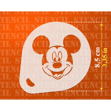 Disney stencils n.2 (set of 3) - Cookie and Cappuccino cocoa powder decor stencil - Face Painting