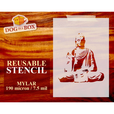 Buddha stencil n.1 - Spiritual stencil. Buddhist stencil for decoration