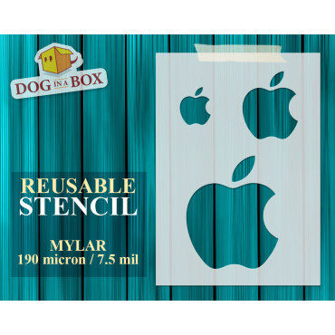 Apple computer logo stencil...
