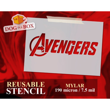 Avengers Logo stencil n.2 - Marvel Reusable superhero, comics and movie stencil for cakes and nursery