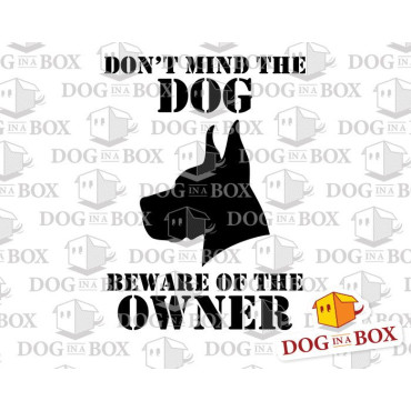 Don't mind the Dog Beware of the Owner stencil - Reusable dog stencil for signs, wall decor and fabric