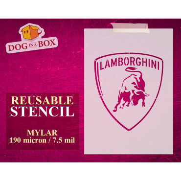 Lamborghini logo stencil n.1 - Stencil for cars, garages and repair shops
