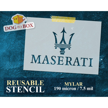 Maserati logo stencil n.1 -...