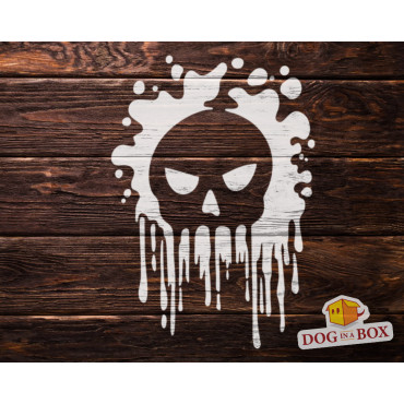 Skull stencil n.6 - Graffiti skull stencil for wall decor, wood signs and fabrics.