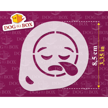 Emoticons Stencils n.5 (set of 3) Cappuccino and Coffee cocoa powder decor stencil - Face Painting stencils