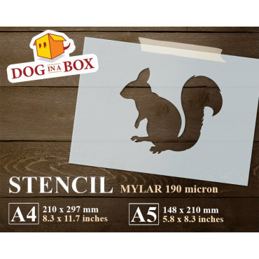 Squirrel stencil - Reusable squirrel stencil for wood signs, wall decor and fabric