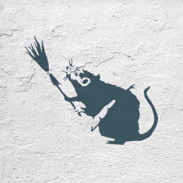 Pochoir Rat n.27 - Street Art Pochoir pour la peinture. Pochoir de graffiti.