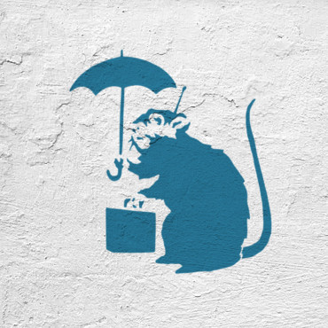 Rat stencil n.26 - Street Art stencil for painting. Mouse graffiti stencil.