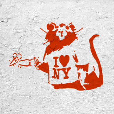 Pochoir Rat n.25 - Street Art Pochoir pour la peinture. Pochoir de graffiti.