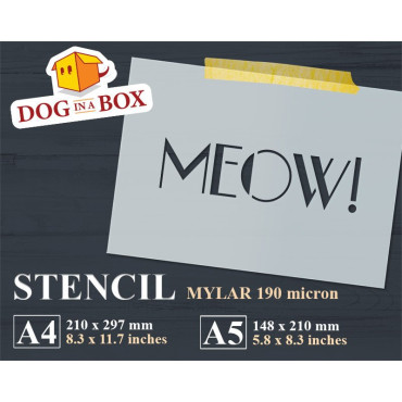 Pochoir Meow - Pochoir chat...