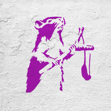 Pochoir Rat n.20 - Street Art Pochoir pour la peinture. Pochoir de graffiti.