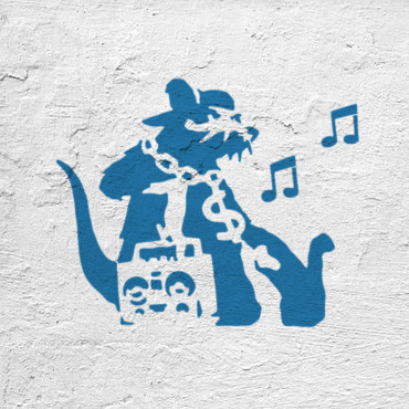 Pochoir Rat n.19 - Street Art Pochoir pour la peinture. Pochoir de graffiti.