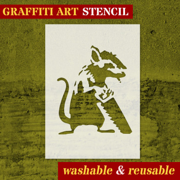 Rat stencil n.18 - Street...