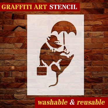 Rat stencil n.16 - Street Art stencil for painting. Mouse graffiti stencil.
