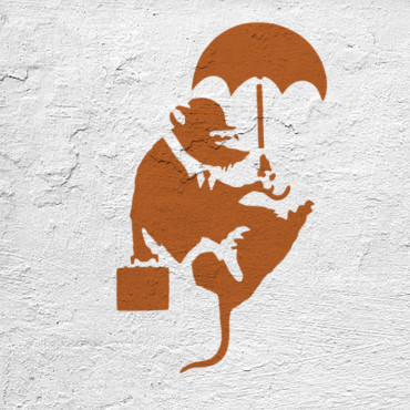 Rat stencil n.16 - Street Art stencil for painting. Mouse graffiti stencil.