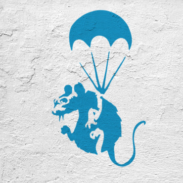 Rat stencil n.15 - Street Art stencil for painting. Mouse graffiti stencil.