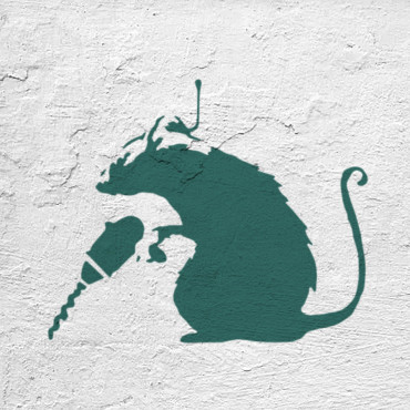 Pochoir Rat n.14 - Street Art Pochoir pour la peinture. Pochoir de graffiti.