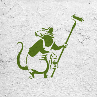 Pochoir Rat n.13 - Street Art Pochoir pour la peinture. Pochoir de graffiti.