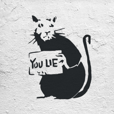 Ratte Schablone n.09 - Street Art Schablone zum Malen. Maus Graffiti Schablone.