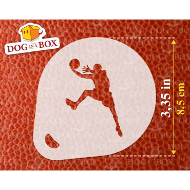 Basketball stencils (set of 3) Cappuccino and Coffee cocoa powder decor stencil - Face Painting stencils