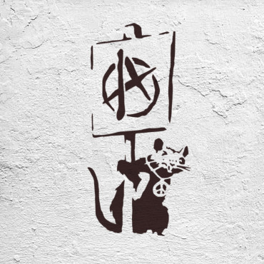 Rat stencil n.5 - Street Art stencil for painting. Graffiti stencil.
