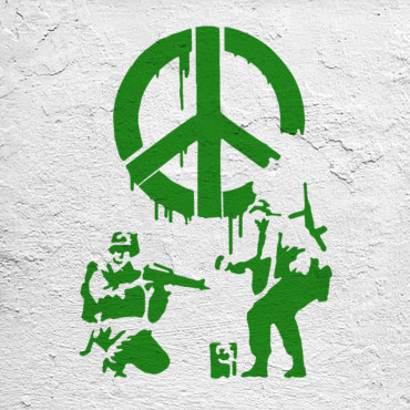 Peace stencil n.1 - Street Art stencil for painting. Riot graffiti stencil.