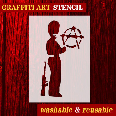 British Guard stencil n.2 - Street Art stencil for painting. Riot graffiti stencil.