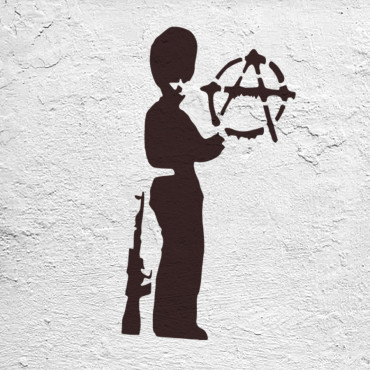 British Guard stencil n.2 - Street Art stencil for painting. Riot graffiti stencil.