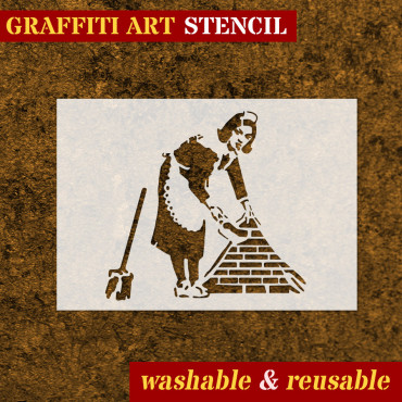 Stencil Donna delle Pulizie...