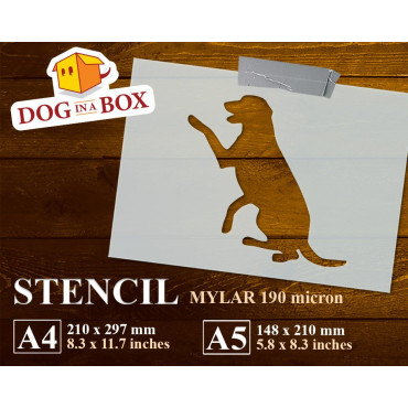 Dog stencil n.10 - Stencil...