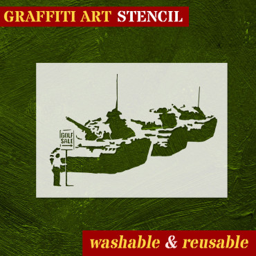 Golf Sale stencil n.1 - Street Art stencil for painting. Graffiti stencil.