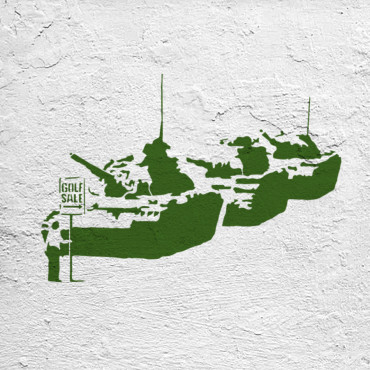 Golf Sale stencil n.1 - Street Art stencil for painting. Graffiti stencil.