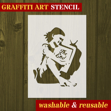 Stencil Ragazza con TV n. 1...