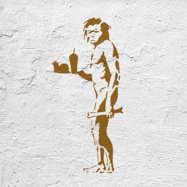 Evolution stencil n.1 - Street Art stencil for painting. Graffiti stencil.