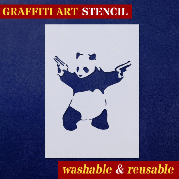 Panda stencil - Street Art...